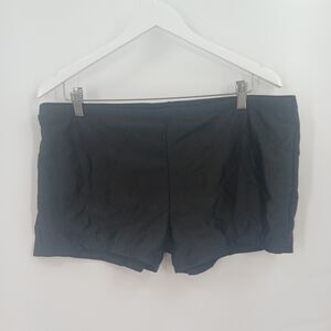 womans plus size 1X black bikini shorts bottoms swimwear bathing suit summer